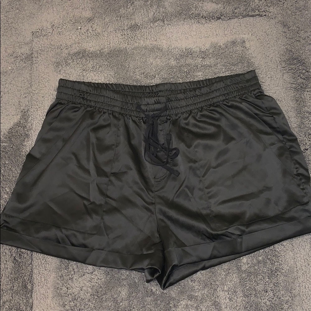 Socialite Black Silky Shorts